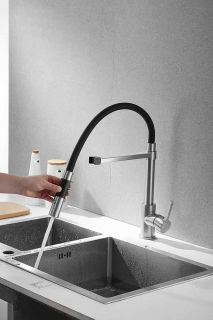 Смеситель для кухни Rose R133L сатин